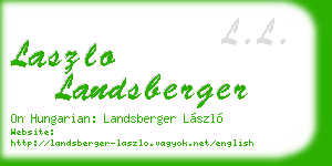 laszlo landsberger business card